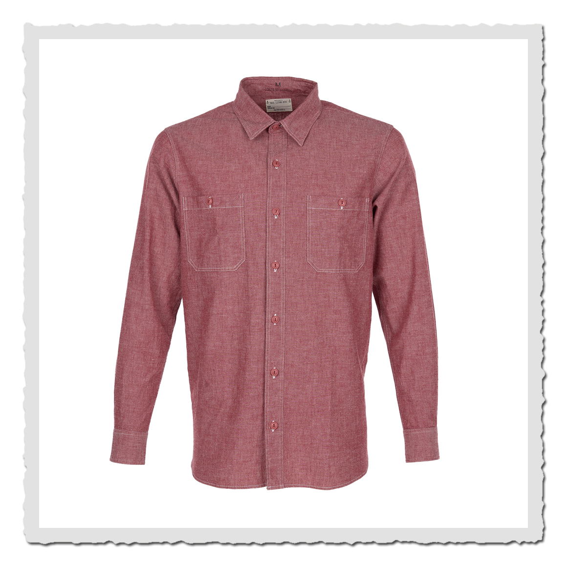 1940 USN Chambray Shirt Harbor Red